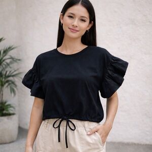 Maeve | Anthropologie Flutter Sleeve Top
